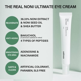 celimax- Crema para ojos con auténtico noni con extracto de noni y bakuchiol (retinol), para arrugas, patas de gallo y ojeras