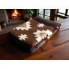 Alpaca Wool Blanket—Multicolor Western Style—Approx. 58" x 45"—Cozy, Plush, Reversible,