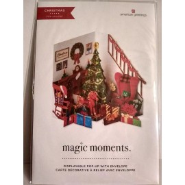 American Greetings Magic Moments Displayable Pop-Up Christmas Card-Tree & Gifts