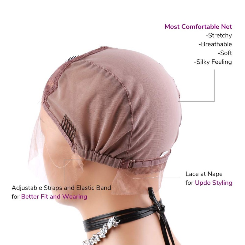 Bella Hair - Peluca de pelo suizo transpirable para hacer