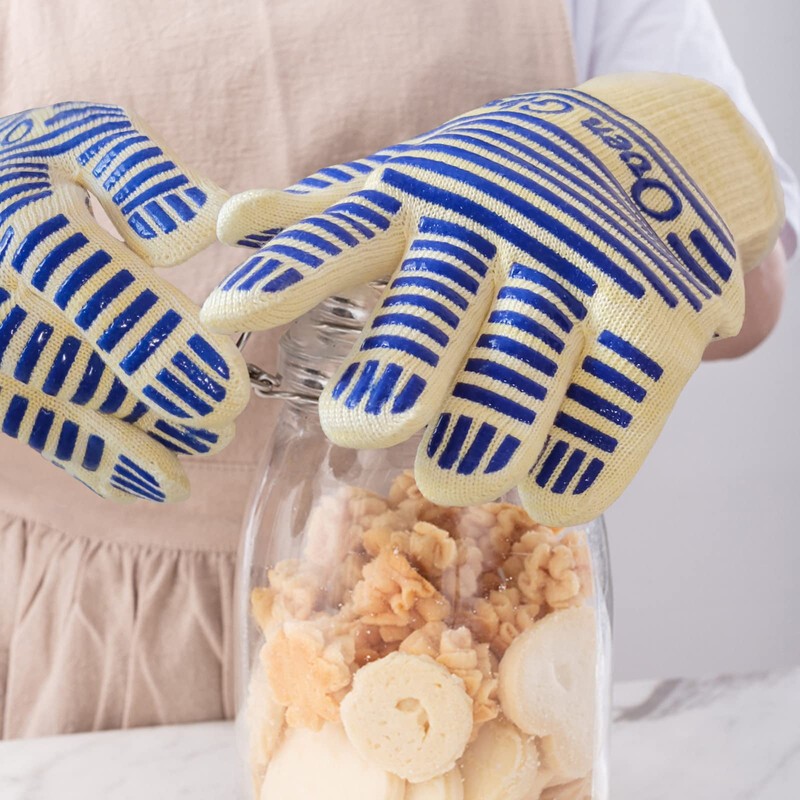 Oven Gloves, Heat Resistant 540 Degrees Grilling Gloves, Hot Surface