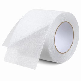 Qingluan Anti Slip Tape, Grip Tape for Stairs Indoor Waterproof, Rubber Grip Tape for Tubs, Stairs, Boats (Clear, 4 Inch x 60 Feet)