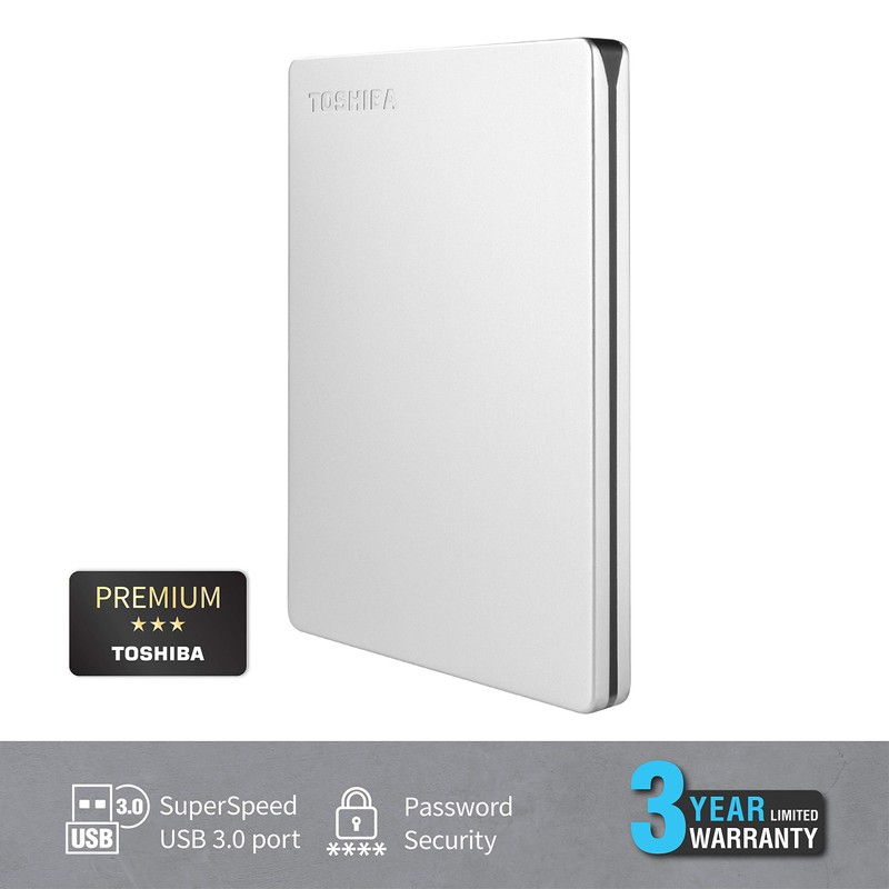 Toshiba Canvio Slim 3 2TB USB 3.0 Portable External Hard