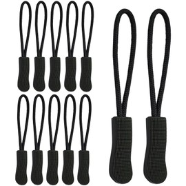 WOLMIK Zip Pendants, Pack of 12 Non-Slip Zipper Tag, Zip Pendant for Threading, Zip Extension, Zip Handle, for Backpack, Sportswear