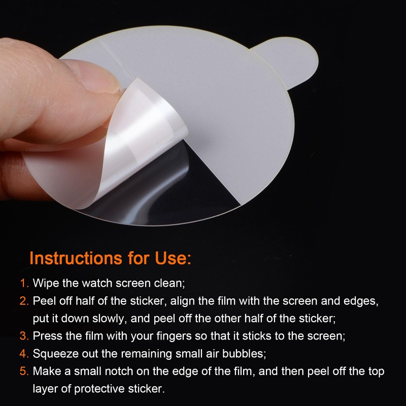 sourcing map Pack of 5 Protective Films 37 mm Soft