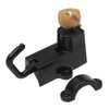 Riloer Universal Motorcycle Handlebar Helmet Lock Black Chrome with 2
