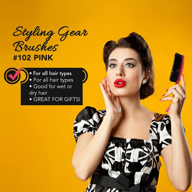 Styling Gear Cepillo Para Desenredar El Cabello Cerdas De Nailon