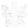 Bellaa 25594 Rodin's Thinker Bookends Set of 2 Auguste Collectible