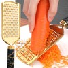 Professional Cheese Grater, Gold Stainless Steel Cheese Grater Handheld, Grater