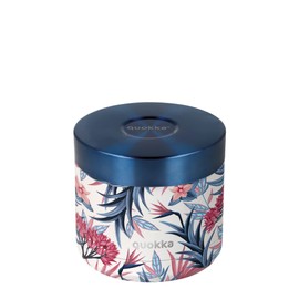 Quokka Whim Blue Garden Stainless Steel Thermal Container for Food 604 ml