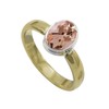 Morganit im Labor gezüchtet Edelstein Band Ring 925 Sterling Silber