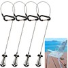 4Pcs Deck or Dock Anchors for Gap Between Boards,Stainless Steel