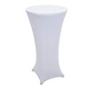 Mendler HWC-J30 High Table Cover Stretch Diameter 60 cm White