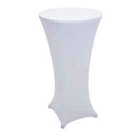 Mendler HWC-J30 High Table Cover Stretch Diameter 60 cm White