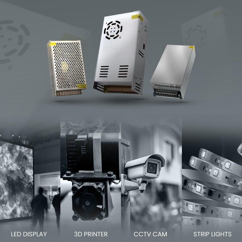 Universal Regulated DC 5V/12V/24V IP20 Rectifier for LED Strip CCTV