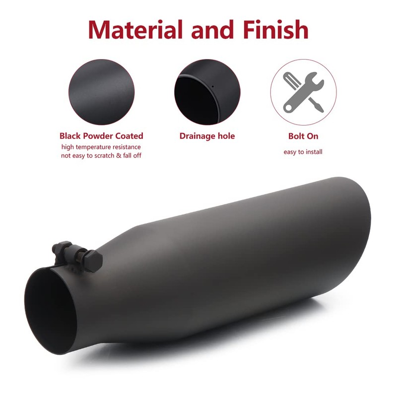 LCGP 2.25 Inch Inlet Exhaust Tip 2.25" x 3.5" x