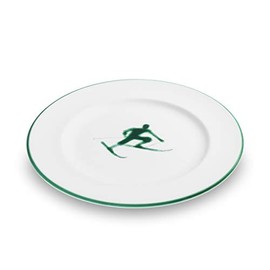GMUNDNER KERAMIK Dessertteller Gourmet Durchmesser: 22 cm grüner Toni Geschirr, handgemacht in Österreich