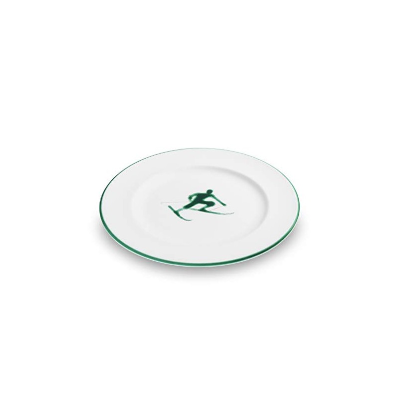 GMUNDNER KERAMIK Dessertteller Gourmet Durchmesser: 22 cm grüner Toni Geschirr,