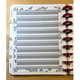 Handmade Bills to Pay Neutral B/W Dashboard Insert for use with Classic HAPPY Planner-