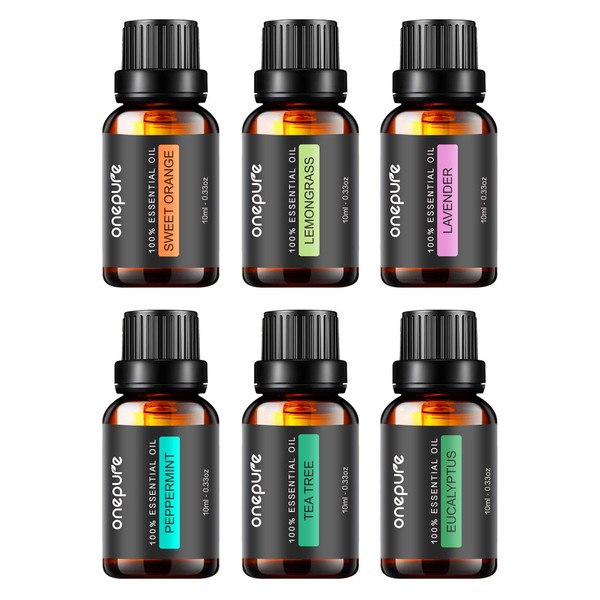 Onepure Essential Oils, 6 x 10ml Essential Oils Gift Set