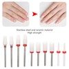 10pcs Nail Art Drill Bits Set Remove Nail Glue Stainless