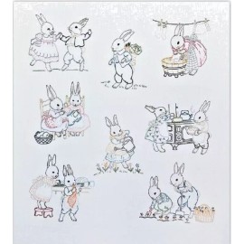 Yesterday's Charm Cottontails Iron-On Hand Embroidery Transfers