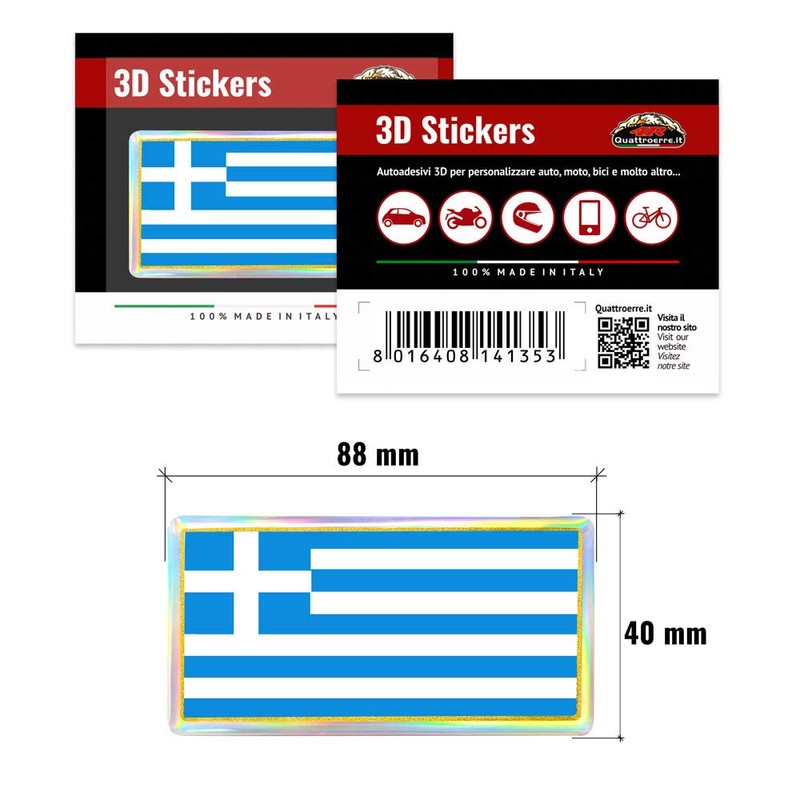 Quattroerre 14135 Sticker 3d Greece