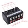 Stereo Mini Mixer Passive Audio Signal Controller 4 Channel Hub