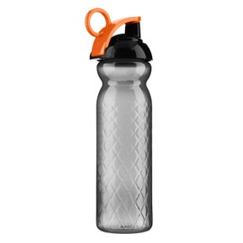 Homeshopa Sports Water Bottle, 680ml Non-Toxic BPA Free Flip Top Lid Plastic Bottle, Durable Leak Proof Drinking Bottle For Running, Gym, Fitness, Yoga, Outdoors and Camping (Orange Ring Clip)