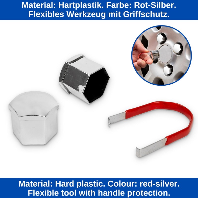 Wheel Bolt Caps Tool, Pack of 3, 3 Versions Replacement