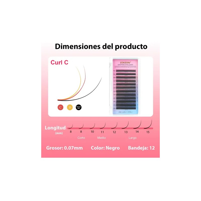 Pestañas Postizas Itntfn 4d Forma U Naturales Y Voluminosas