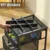 Rolling Utility Cart with 3 Drawers, Craft Organizer and Storage