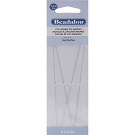 Beadalon 5-inch Fine Collapsible Eye Needles, Pack of 4