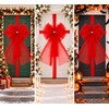 Large Christmas Door Bow with Long Ribbon – Oversized Red