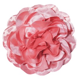 Big Flower Dainty Satin Fabric Rose Flower Brooches Large Rose Flowers Satin Lapel Brooches for Women Wedding Dinner Party Decoration 7.48 Inches (Peach Pink)
