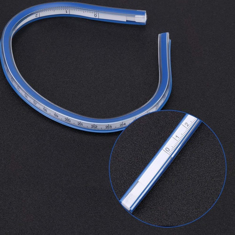 Flexible Curve Ruler 60cm Plastic Double Sided Ruler for Engineering