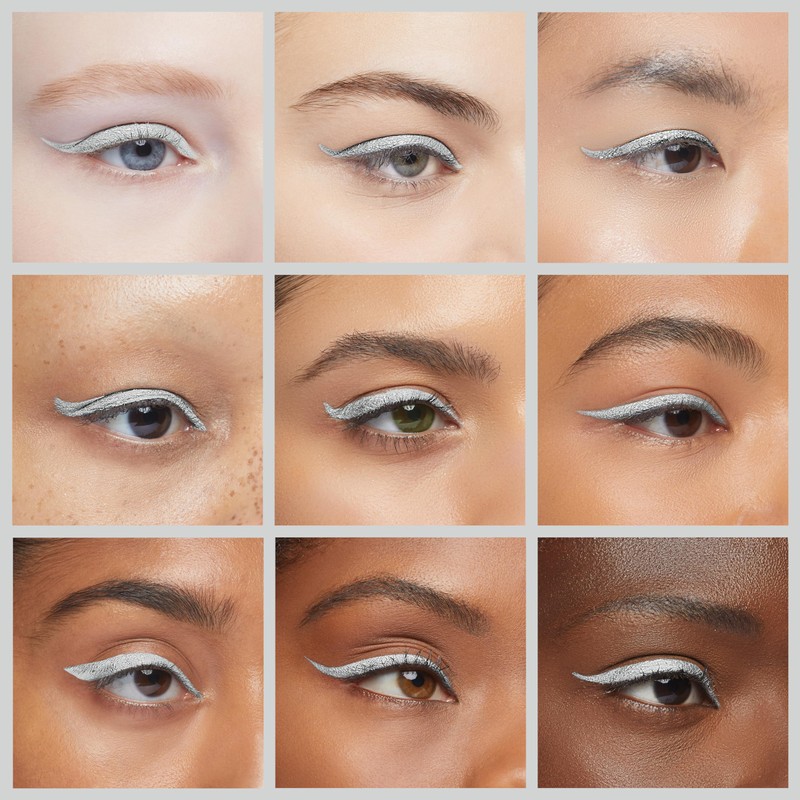 NYX Professional Makeup,Epic Wear, Delineador Líquido de Ojos, Silver Metal,