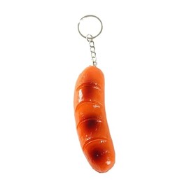 tenghong2021 Imitation Food Keychain Fried Chicken Leg Nuggets Wing Creative Keyring Fun Cute Handbag Purse Car Accessories (Hot Dog (B))