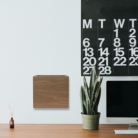 TATSU-CRAFT 401 Basque Magnetic, 1.6 gal (4.5 L), BW, Brown with Lid, Stylish, Slim, Tabletop, Square Type, Dust Box, Small, Magnetic Storage, Kitchen, Wall Hanging, Magnet, Thin, Floating