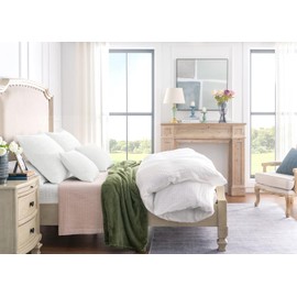 COCOPLOCEUS 1pc 24x24 Pillow Cover Off White Euro Shams Boho Decorative Throw Pillow Covers Cotton Large Square Pillowcase for Couch Bed