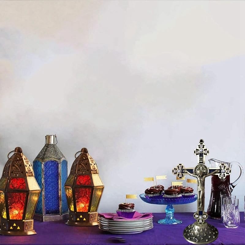 Standing Crucifix with Base Alloy for Home Chapel Decoration and
