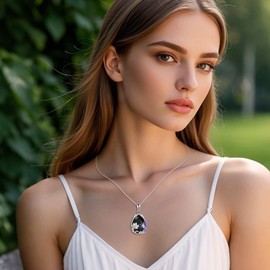 YFN Hummingbird Necklace 925 Sterling Silver Black Onyx Bird Pendant Necklace Hummingbird Jewellery for Women Girls Hummingbird Gifts for Mom Daughter