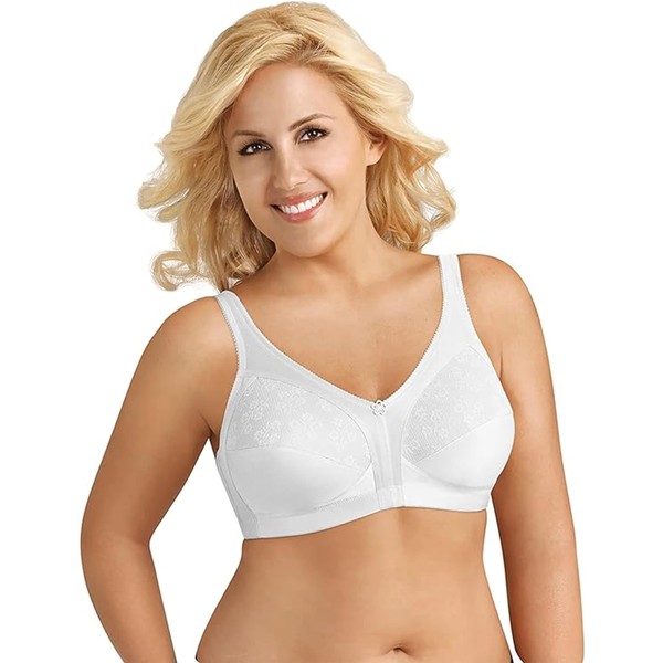 EXQUISITE FORM Side Shaping Wirefree Plus Size Bra with Floral