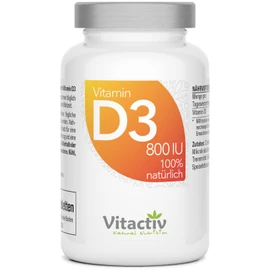 VITACTIV Vitamin D3, High Dose D-Vitamin for the Immune System, Bones and Muscles, Natural Ingredients, Contributes to Normal Calcium Levels (100 Tablets)