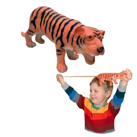 Rep Pals - Tiger, Stretchy Toy from Deluxebase. Super Stretchy Animal replicas That Feel Real, Great for Kids