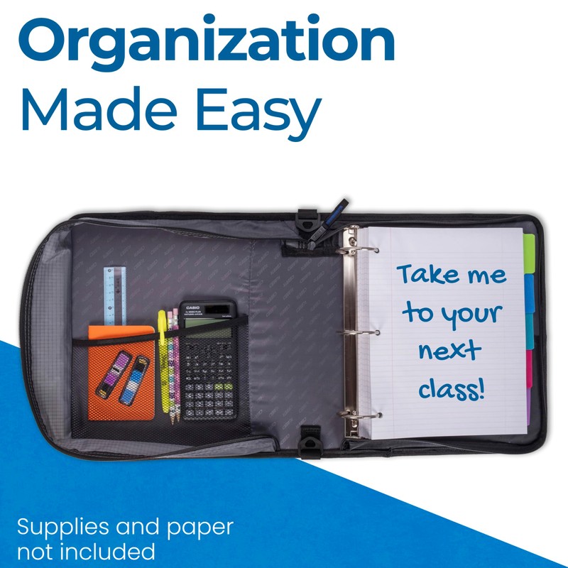 Case-it The Universal Zipper Binder - 2 Inch O-Rings Padded