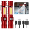 Flashlight USB Rechargeable, Magnetic LED Flashlight, Super Bright LED Tactical
