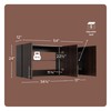 Prepac Elite 54" Wall Cabinet,Brown Storage Cabinet, Bathroom Cabinet, Pantry