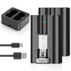 Magolin 2-Pack Rechargeable Battery 6040mAh with Dual Dock Charger Station