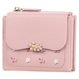 FALAN MULE Women's Small Mini Short PU Leather Purse with RFID Protection, Small Wallet with 8 Card Slots and Zip Coin Compartment Wallet, Small Purse